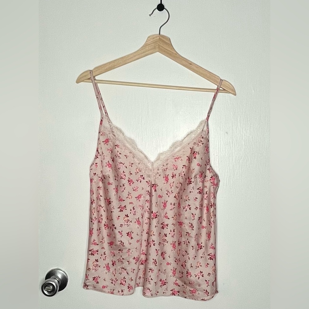 Victoria's Secret Pink and White Floral Camisole Pajama Set